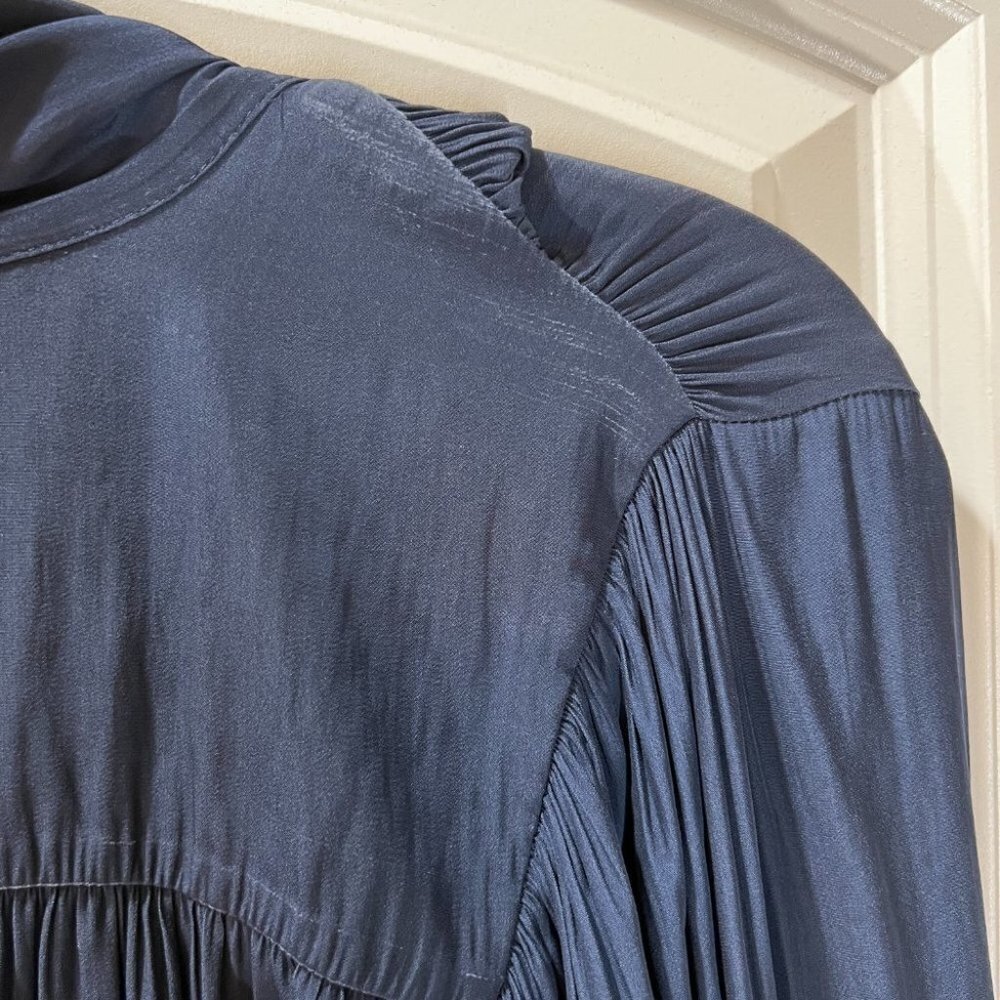 Ramy Brook Navy Winslow Tie Dress $445 - Picture 9 of 10